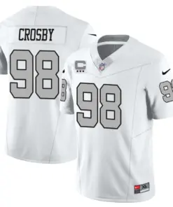 Las Vegas Raiders Nike 2023 Limited Stitched Jersey - Silver - Image 7