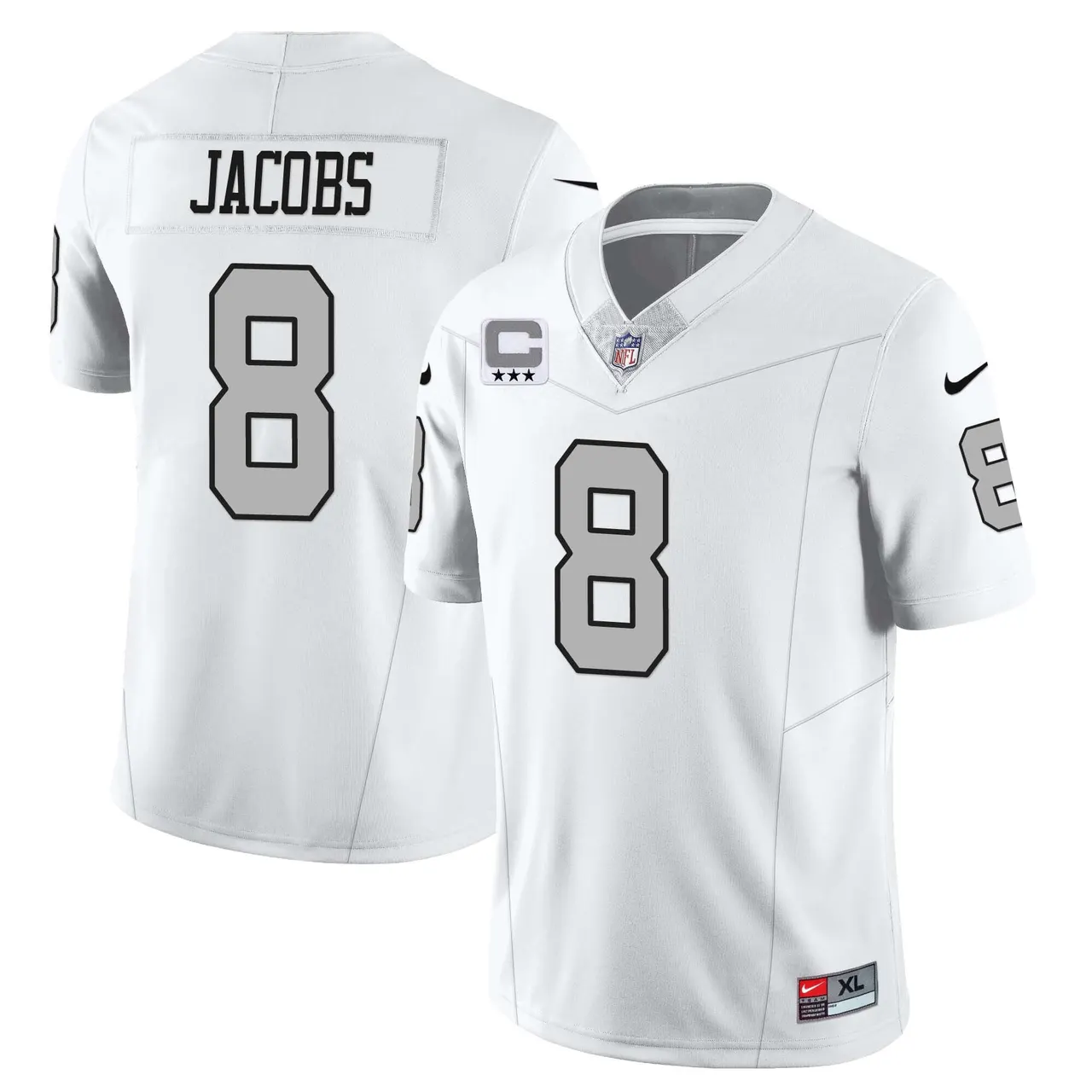 Las Vegas Raiders Nike 2023 Limited Stitched Jersey - Silver - Image 9