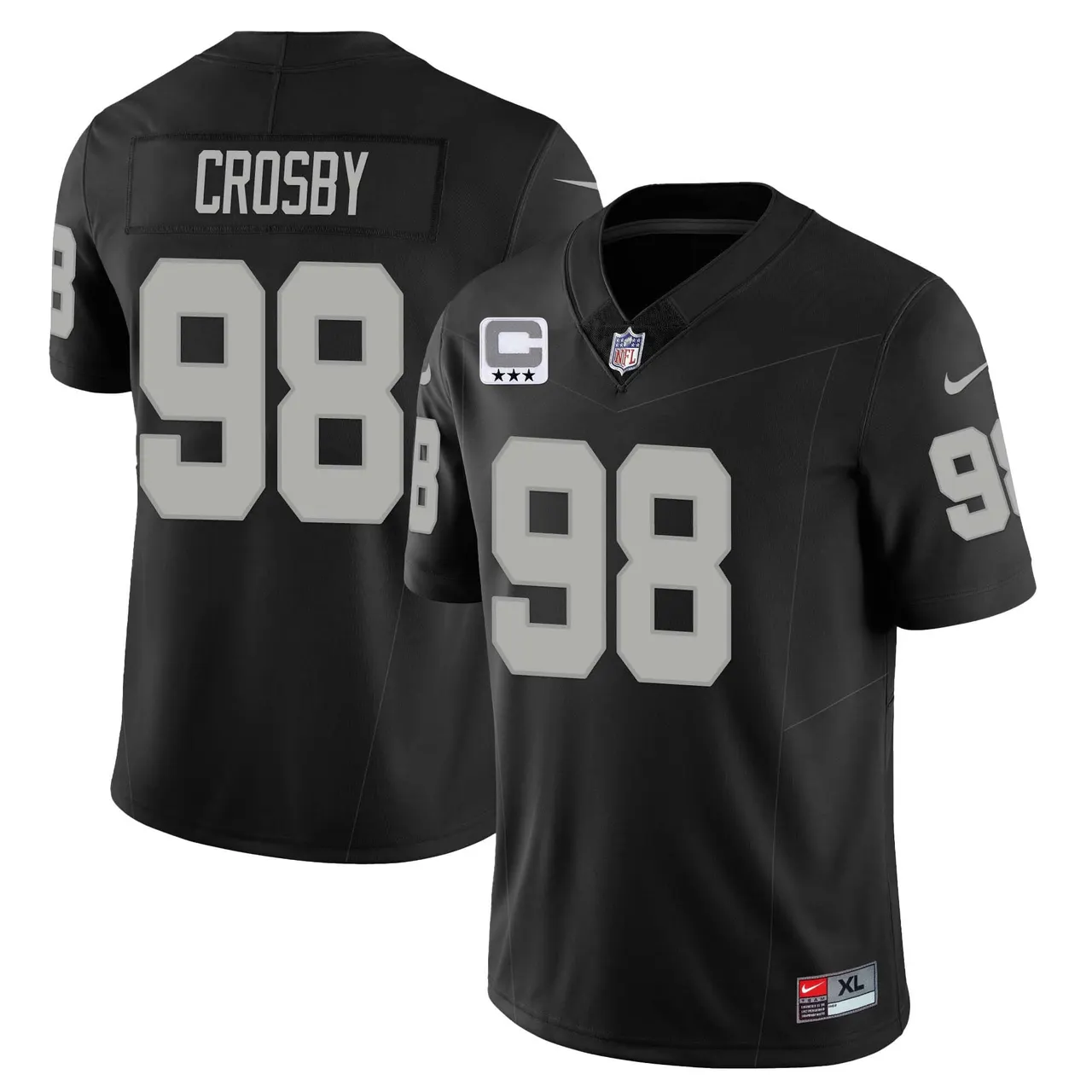 Las Vegas Raiders Nike 2023 Limited Stitched Jersey - Silver - Image 12