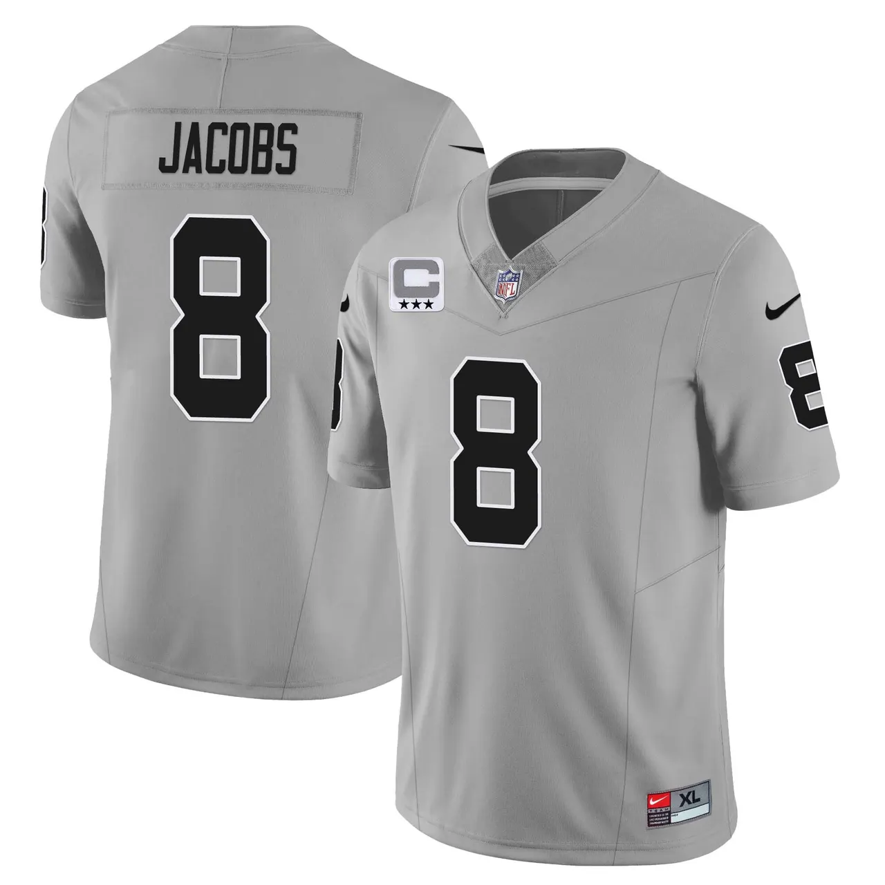 Las Vegas Raiders Nike 2023 Limited Stitched Jersey - Silver - Image 19
