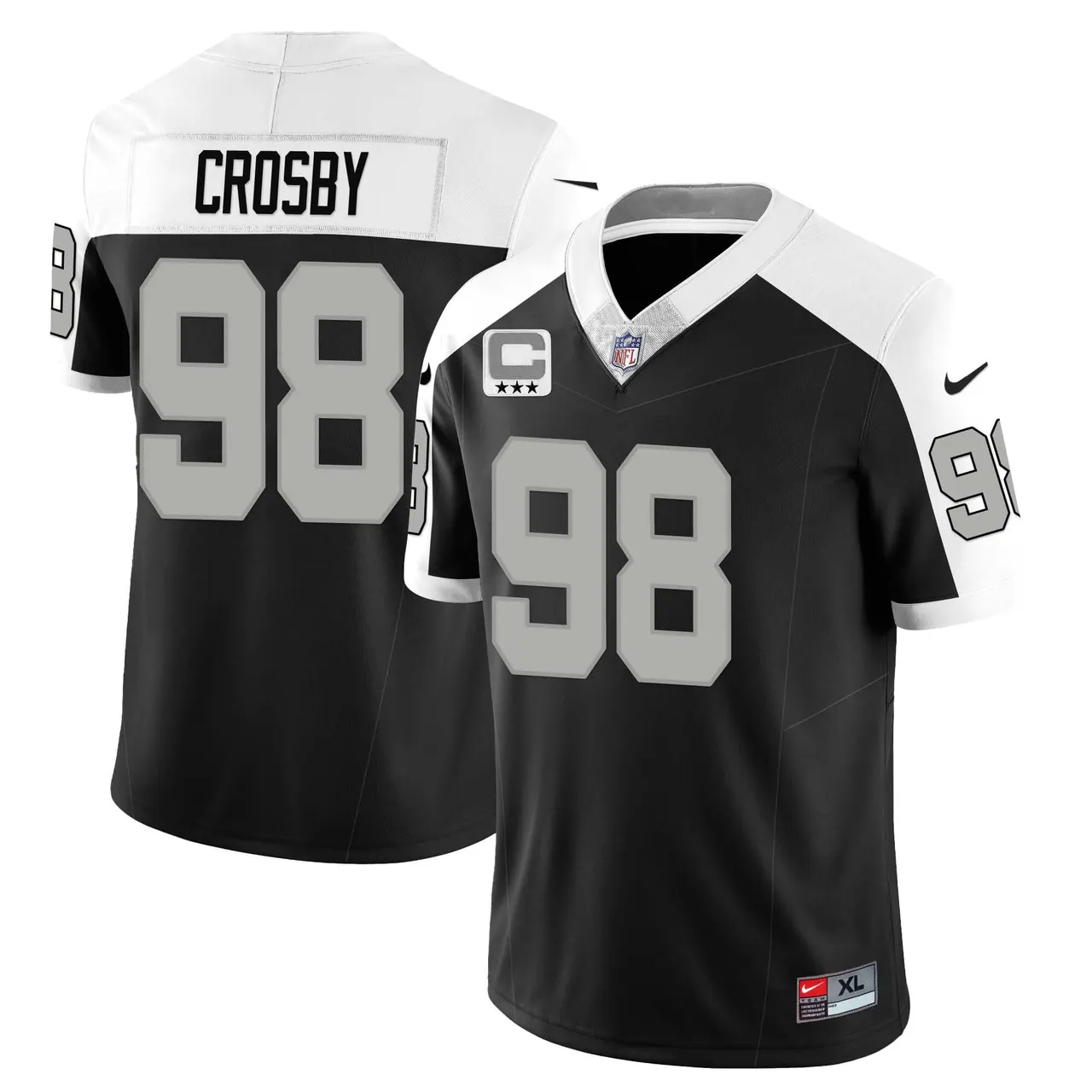 Las Vegas Raiders Nike 2023 Limited Stitched Jersey - Silver - Image 22