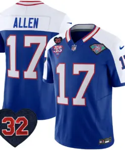 Alternative view of Buffalo Bills Nike 1994 Throwback O.J. Simpson Patch Vapor Limited Stitched Jersey