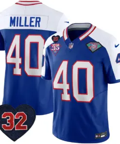 Buffalo Bills Nike 1994 Throwback O.J. Simpson Patch Vapor Limited Stitched Jersey - Image 4