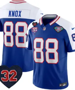 Buffalo Bills Nike 1994 Throwback O.J. Simpson Patch Vapor Limited Stitched Jersey - Image 5