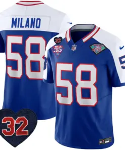 Buffalo Bills Nike 1994 Throwback O.J. Simpson Patch Vapor Limited Stitched Jersey - Image 6