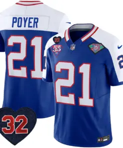 Buffalo Bills Nike 1994 Throwback O.J. Simpson Patch Vapor Limited Stitched Jersey - Image 7