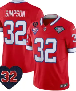 Buffalo Bills Nike 1994 Throwback O.J. Simpson Patch Vapor Limited Stitched Jersey - Image 19