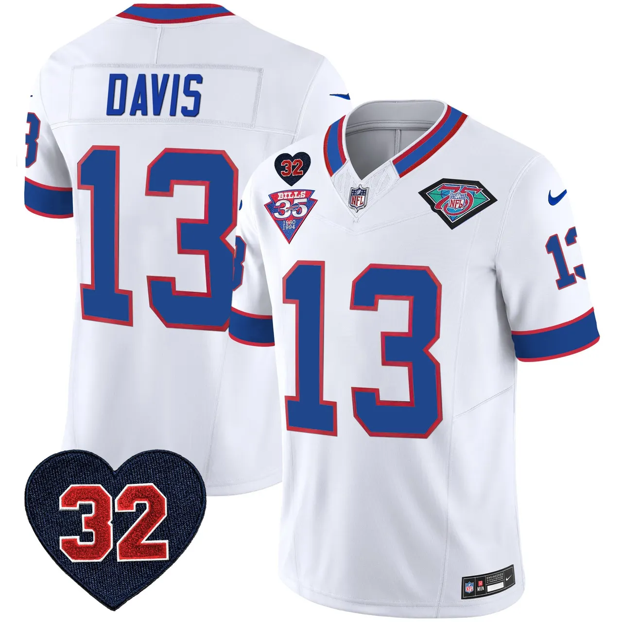 Buffalo Bills Nike 1994 Throwback O.J. Simpson Patch Vapor Limited Stitched Jersey - Image 35