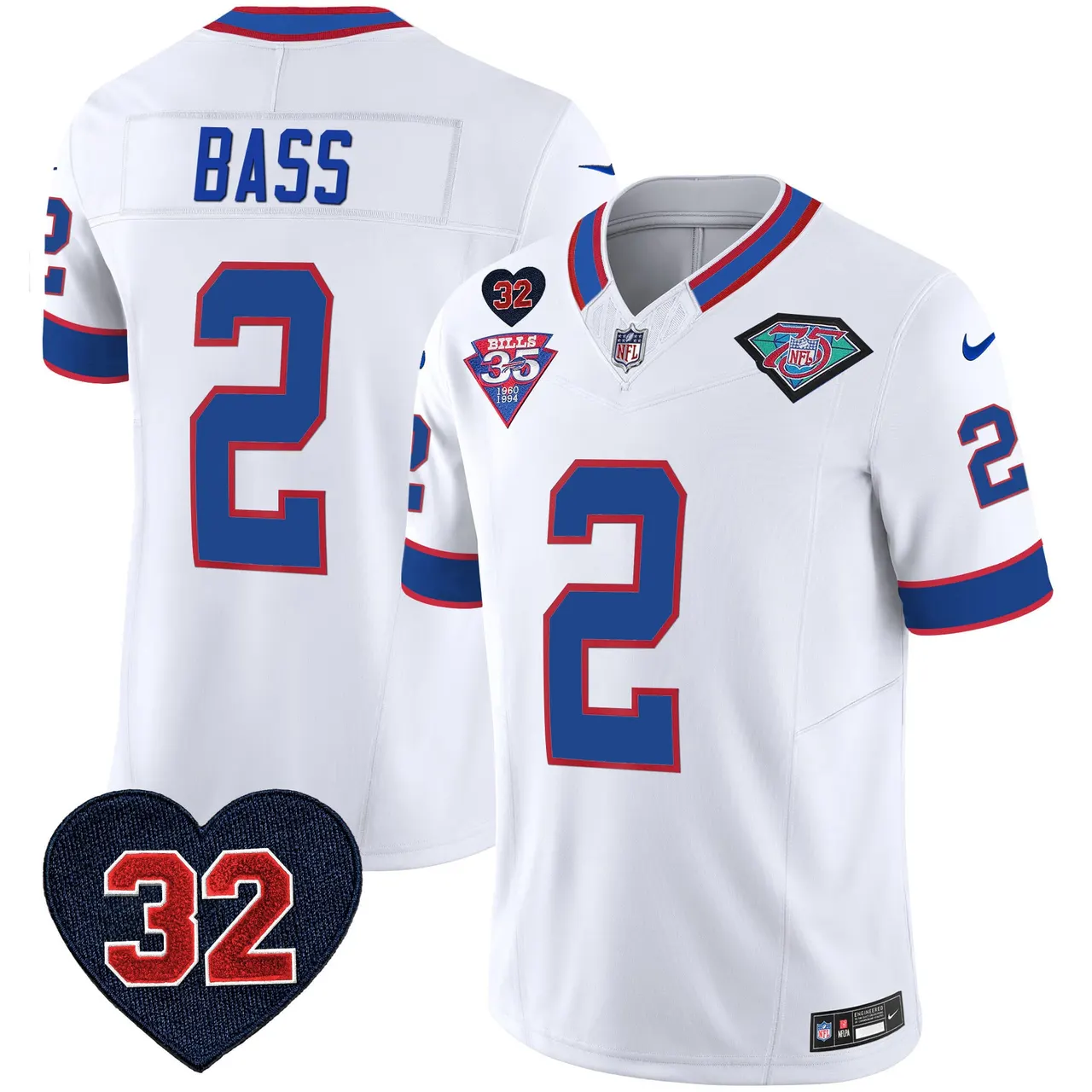 Buffalo Bills Nike 1994 Throwback O.J. Simpson Patch Vapor Limited Stitched Jersey - Image 36