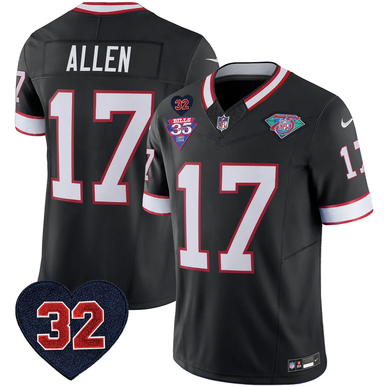 Buffalo Bills Nike 1994 Throwback O.J. Simpson Patch Vapor Limited Stitched Jersey - Image 38