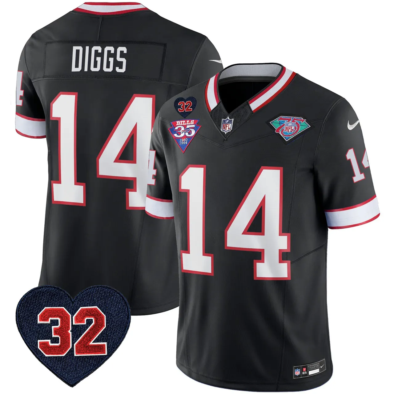 Buffalo Bills Nike 1994 Throwback O.J. Simpson Patch Vapor Limited Stitched Jersey - Image 39
