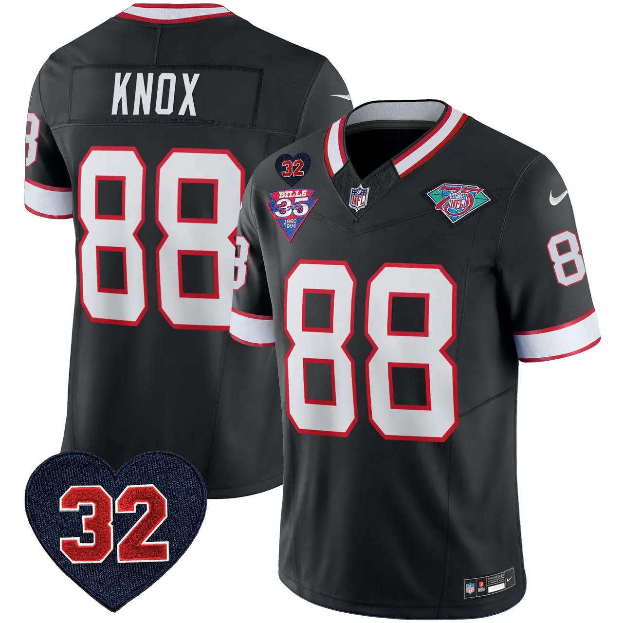 Buffalo Bills Nike 1994 Throwback O.J. Simpson Patch Vapor Limited Stitched Jersey - Image 41