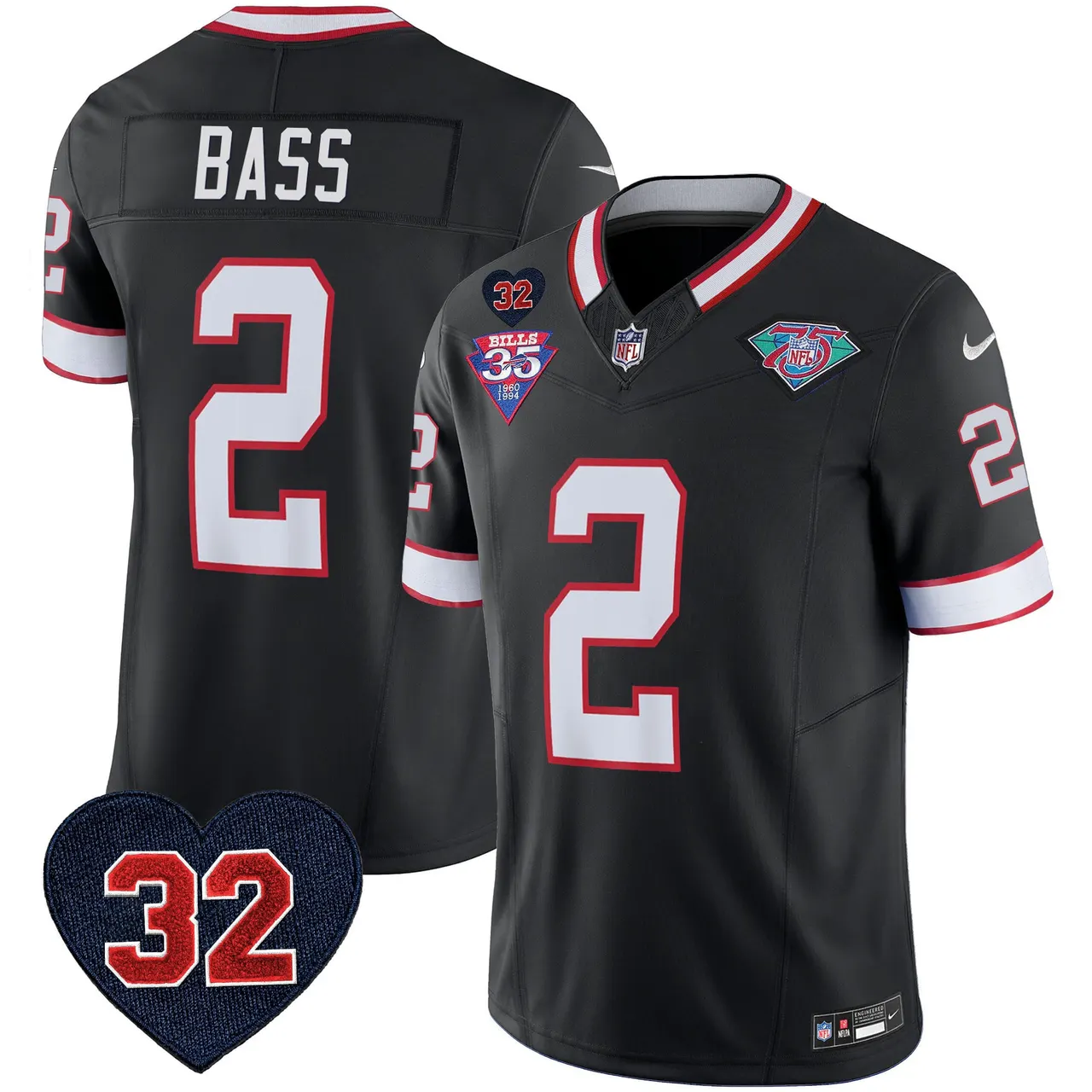 Buffalo Bills Nike 1994 Throwback O.J. Simpson Patch Vapor Limited Stitched Jersey - Image 45