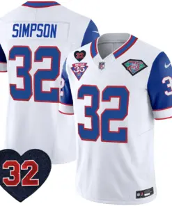Buffalo Bills Nike 1994 Throwback O.J. Simpson Patch Vapor Limited Stitched Jersey - Image 46