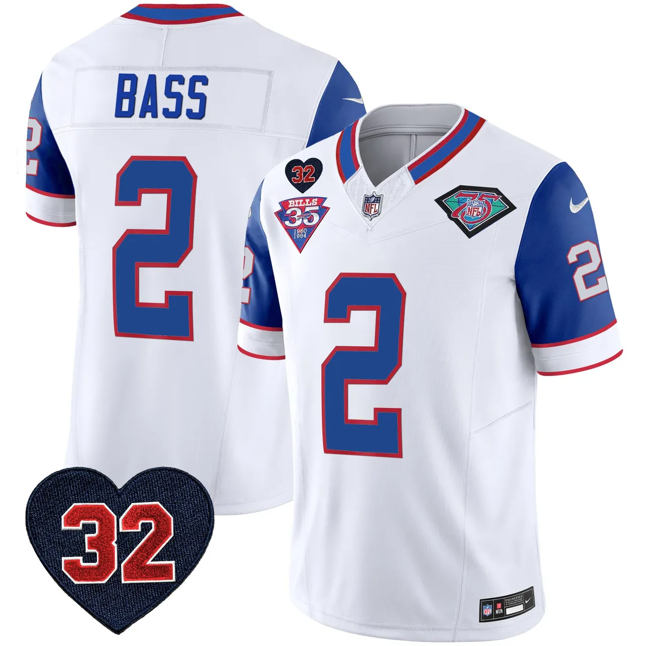 Buffalo Bills Nike 1994 Throwback O.J. Simpson Patch Vapor Limited Stitched Jersey - Image 54