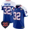 Buffalo Bills Nike 1994 Throwback O.J. Simpson Patch Vapor Limited Stitched Jersey