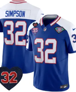 Buffalo Bills Nike 1994 Throwback O.J. Simpson Patch Vapor Limited Stitched Jersey