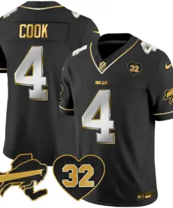 Buffalo Bills Nike O.J. Simpson Patch Gold Vapor Limited Stitched Jersey - Gold - Image 10