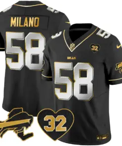 Buffalo Bills Nike O.J. Simpson Patch Gold Vapor Limited Stitched Jersey - Gold - Image 13