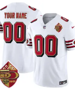 Alternative view of San Francisco 49ers Nike 1996 Throwback 75th Patch Vapor Custom Limited Stitched Jersey