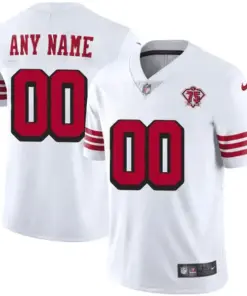 San Francisco 49ers Nike 1996 Throwback 75th Patch Vapor Custom Limited Stitched Jersey - Image 6
