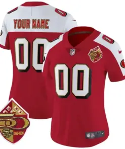 San Francisco 49ers Nike 1996 Throwback 75th Patch Vapor Custom Limited Stitched Jersey - Image 7