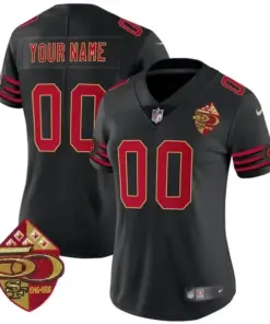 San Francisco 49ers Nike 1996 Throwback 75th Patch Vapor Custom Limited Stitched Jersey - Image 8