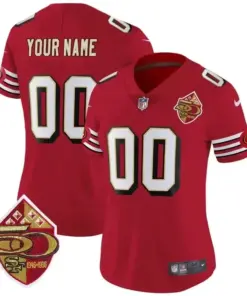 San Francisco 49ers Nike 1996 Throwback 75th Patch Vapor Custom Limited Stitched Jersey - Image 10