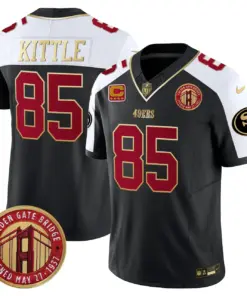 Christian McCaffrey San Francisco 49ers Nike Golden Gate Bridge Patch Vapor Limited Stitched Jersey - Anthracite - Image 4