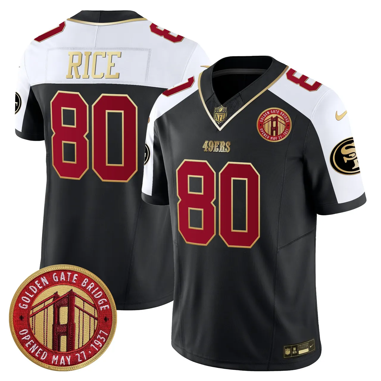 Christian McCaffrey San Francisco 49ers Nike Golden Gate Bridge Patch Vapor Limited Stitched Jersey - Anthracite - Image 6