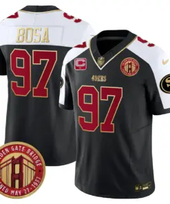 Christian McCaffrey San Francisco 49ers Nike Golden Gate Bridge Patch Vapor Limited Stitched Jersey - Anthracite - Image 7