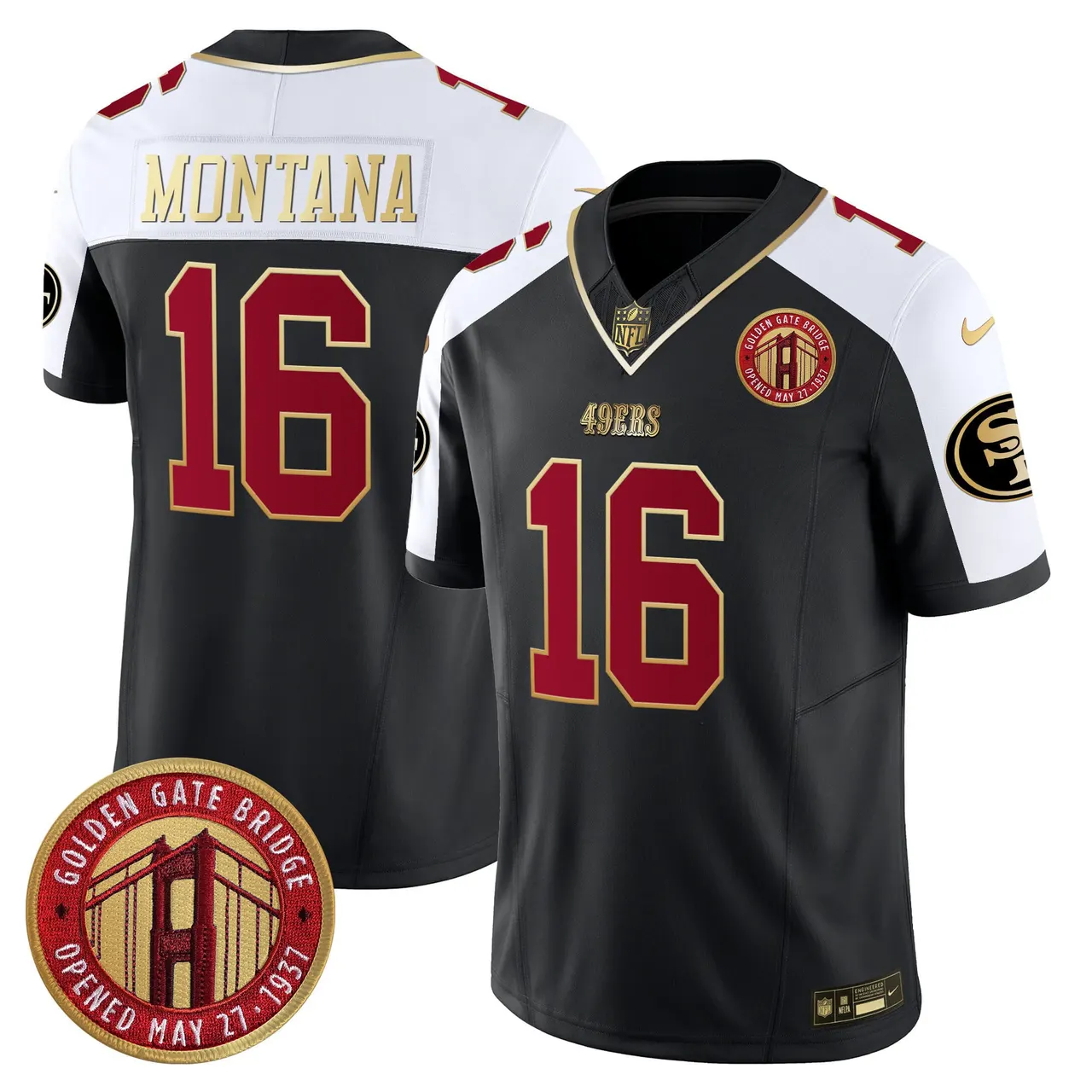 Christian McCaffrey San Francisco 49ers Nike Golden Gate Bridge Patch Vapor Limited Stitched Jersey - Anthracite - Image 8