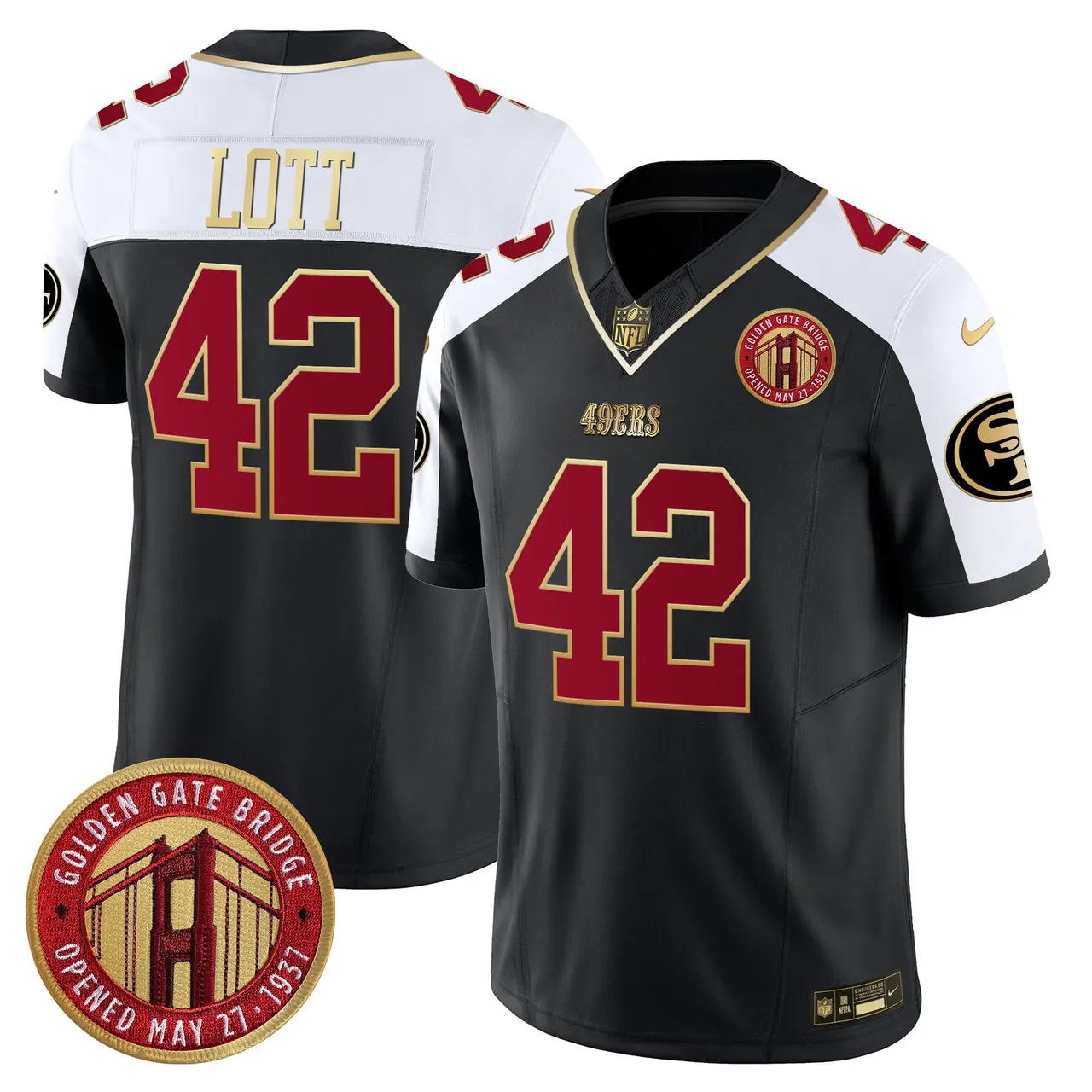 Christian McCaffrey San Francisco 49ers Nike Golden Gate Bridge Patch Vapor Limited Stitched Jersey - Anthracite - Image 9