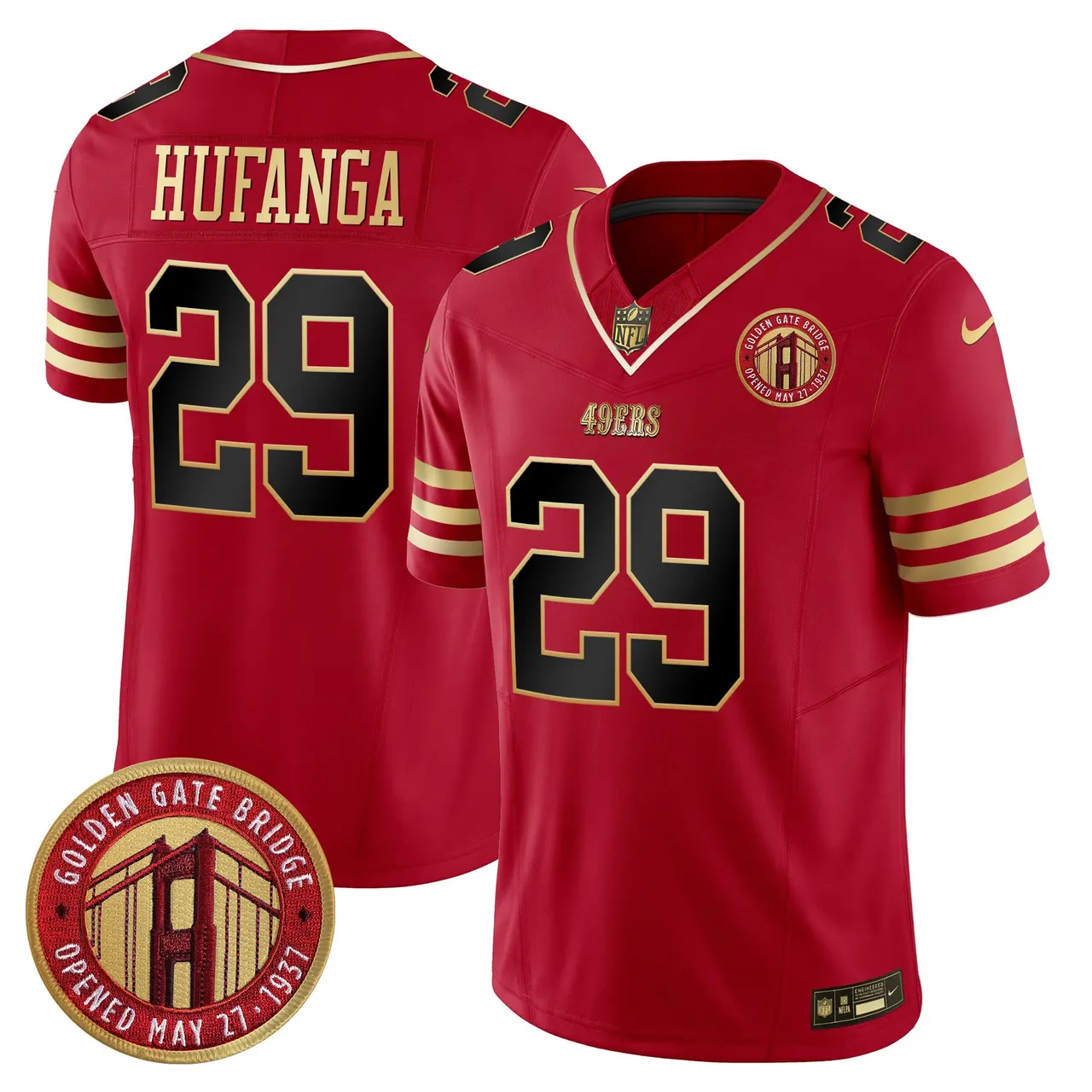 Christian McCaffrey San Francisco 49ers Nike Golden Gate Bridge Patch Vapor Limited Stitched Jersey - Anthracite - Image 20
