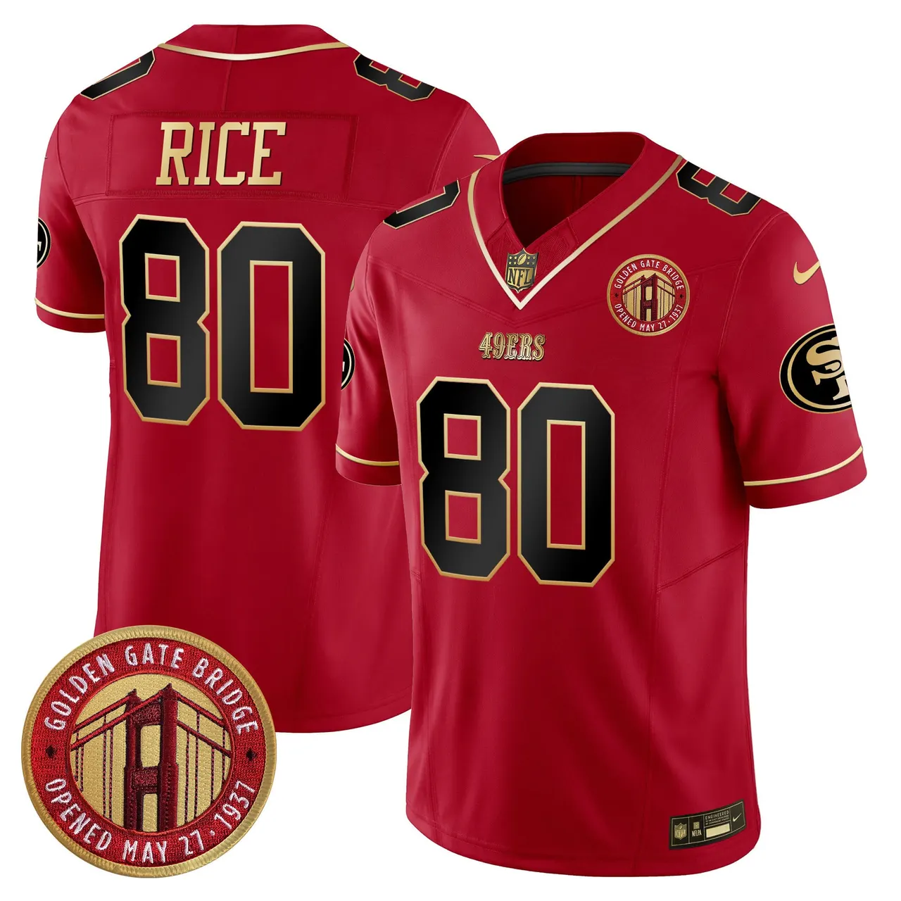 Christian McCaffrey San Francisco 49ers Nike Golden Gate Bridge Patch Vapor Limited Stitched Jersey - Anthracite - Image 26