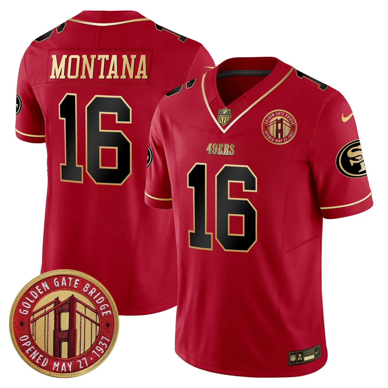 Christian McCaffrey San Francisco 49ers Nike Golden Gate Bridge Patch Vapor Limited Stitched Jersey - Anthracite - Image 28