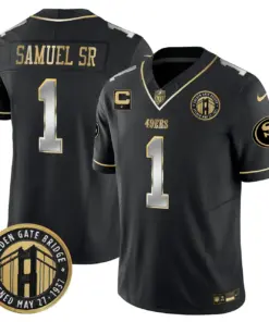 Christian McCaffrey San Francisco 49ers Nike Golden Gate Bridge Patch Vapor Limited Stitched Jersey - Anthracite - Image 32