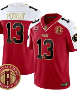 Christian McCaffrey San Francisco 49ers Nike Golden Gate Bridge Patch Vapor Limited Stitched Jersey - Anthracite - Image 43