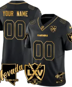 Las Vegas Raiders Nike 2024 65th Anniversary Vapor Custom Limited Stitched Jersey - White - Image 3
