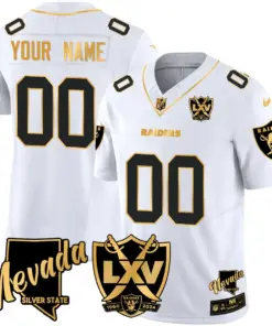 Las Vegas Raiders Nike 2024 65th Anniversary Vapor Custom Limited Stitched Jersey - White