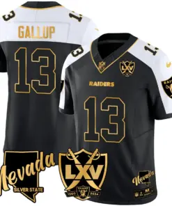 Las Vegas Raiders Nike 2024 65th Anniversary Vapor Limited Stitched Jersey - Black - Image 6