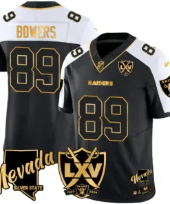 Las Vegas Raiders Nike 2024 65th Anniversary Vapor Limited Stitched Jersey - Black - Image 9