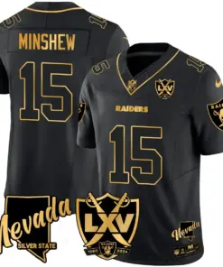 Las Vegas Raiders Nike 2024 65th Anniversary Vapor Limited Stitched Jersey - Black - Image 11