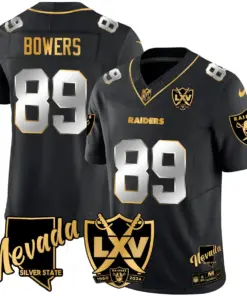 Las Vegas Raiders Nike 2024 65th Anniversary Vapor Limited Stitched Jersey - Black - Image 13
