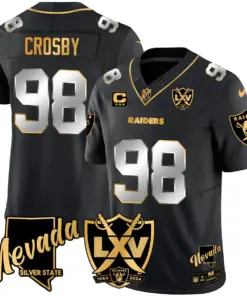 Las Vegas Raiders Nike 2024 65th Anniversary Vapor Limited Stitched Jersey - Black - Image 15