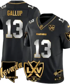 Las Vegas Raiders Nike 2024 65th Anniversary Vapor Limited Stitched Jersey - Black - Image 16