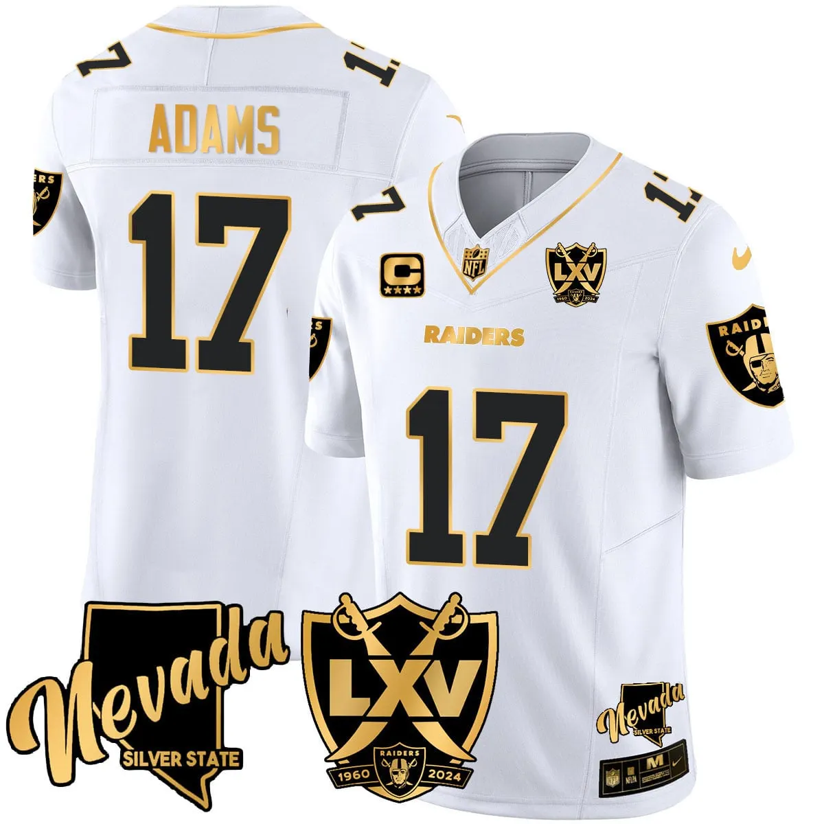 Las Vegas Raiders Nike 2024 65th Anniversary Vapor Limited Stitched Jersey - Black - Image 19