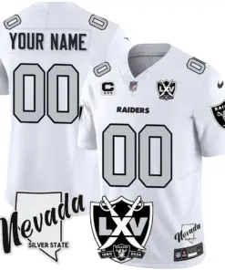 Las Vegas Raiders Nike 2024 65th Anniversary Vapor Custom Limited Stitched Jersey - Black - Image 4