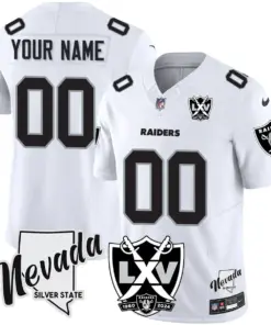 Las Vegas Raiders Nike 2024 65th Anniversary Vapor Custom Limited Stitched Jersey - Black - Image 5