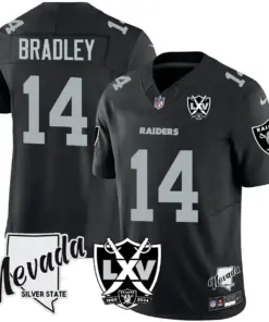 Las Vegas Raiders Nike 2024 65th Anniversary Vapor Limited Stitched Jersey - Silver - Image 6